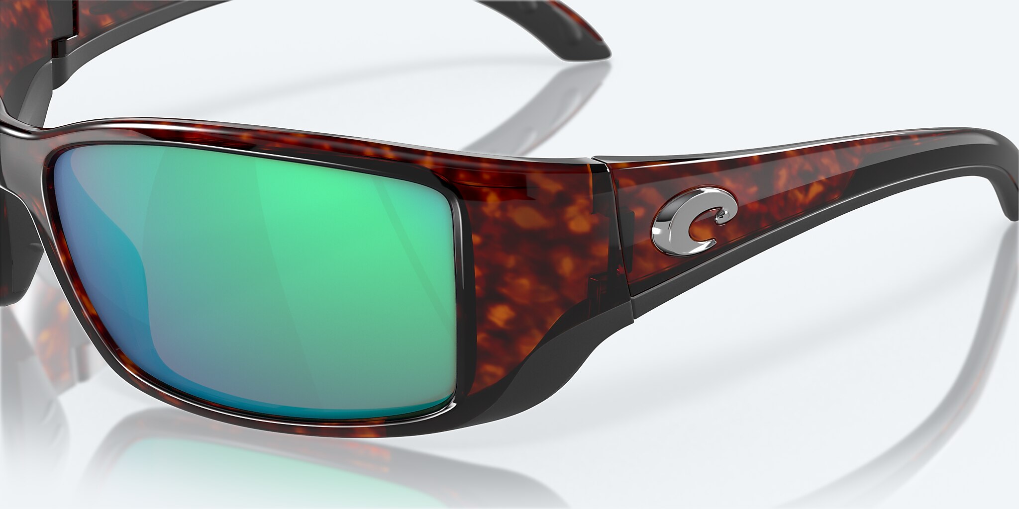 Sunglasses Costa Blackfin L (62-17) with Green Mirror lens and Tortoise frame Image 6 of 7