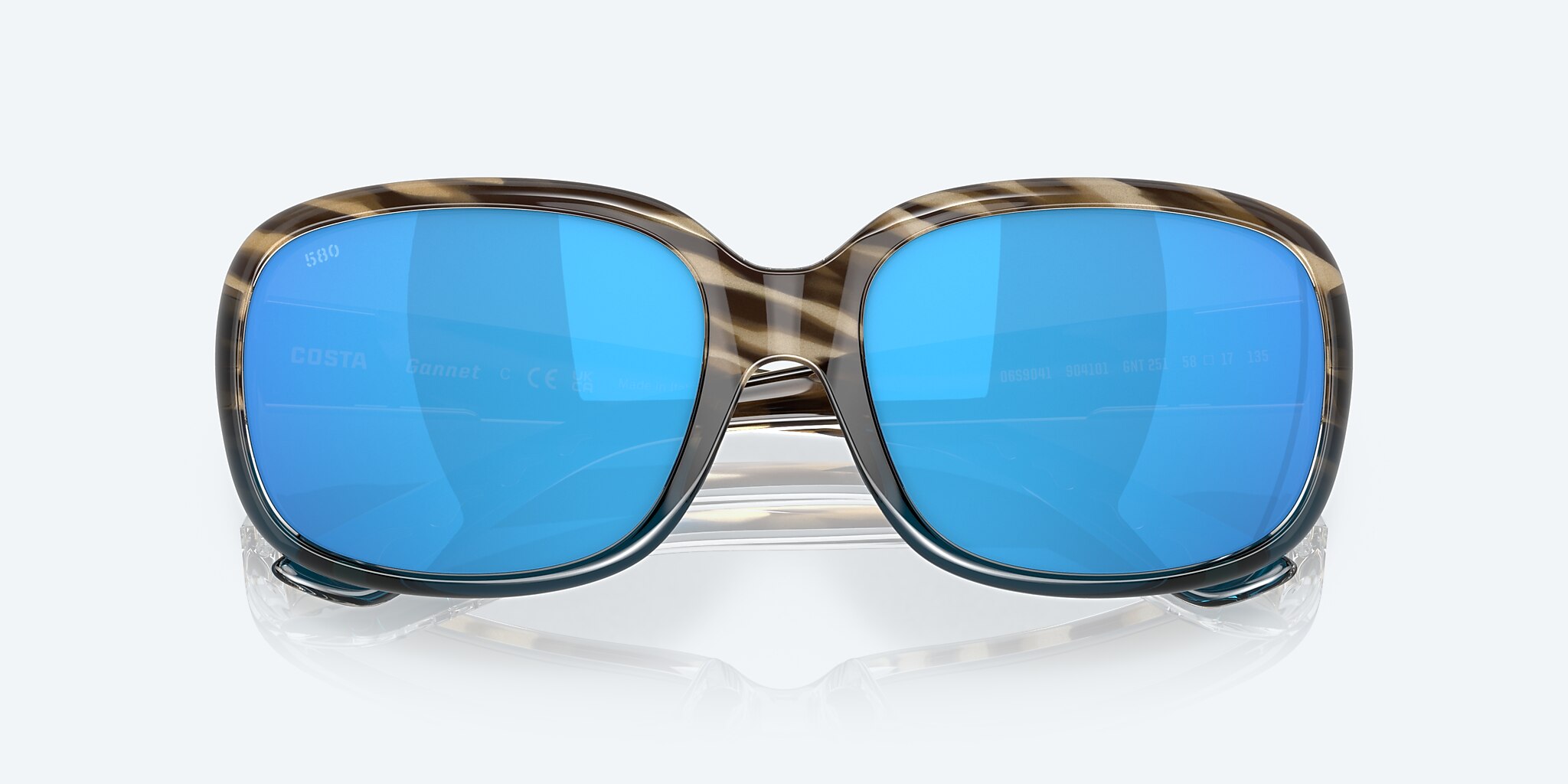 Sunglasses Costa Gannet M (58-17) with Blue Mirror lens and Shiny Wahoo frame Image 5 of 7