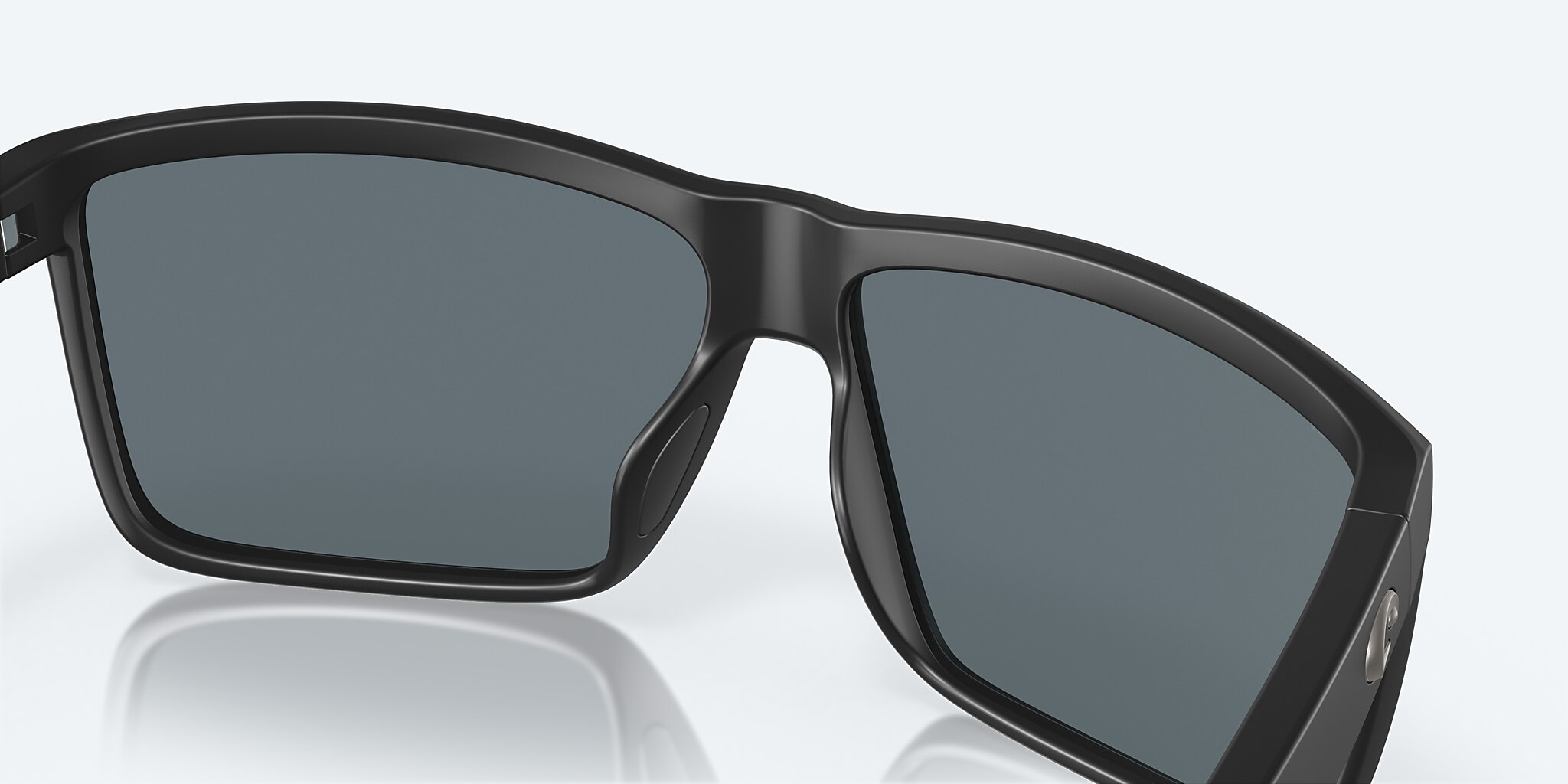 Sunglasses Costa Rinconcito M (60-12) with Blue Mirror lens and Matte Black frame Image 7 of 8