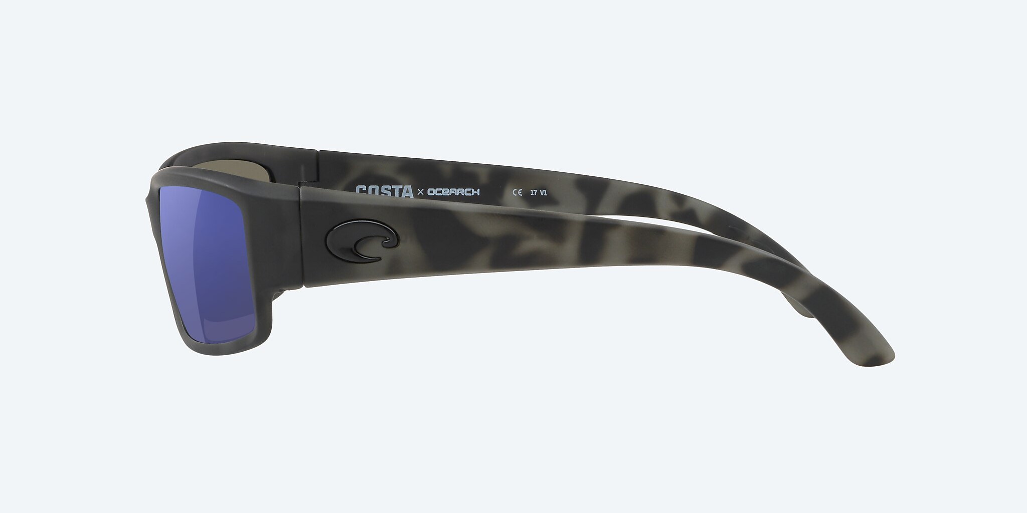 Lentes de Sol Costa Ocearch® Caballito M (59-15) con Azul Espejeado lente y Ocearch Tiburón Tigre montura Imagen 3 de 4