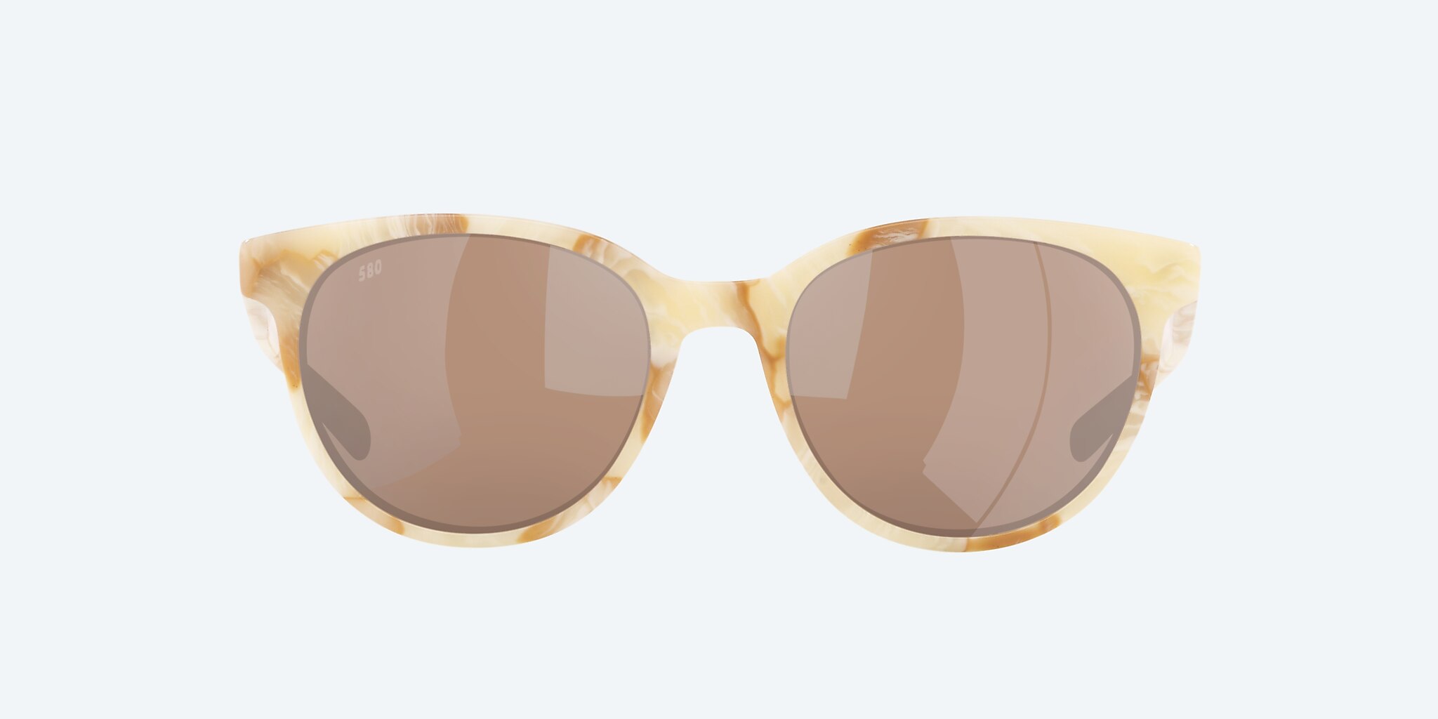 Sunglasses Costa Isla M (54-19) with Copper Silver Mirror lens and Shiny Seashell frame Image 2 of 4