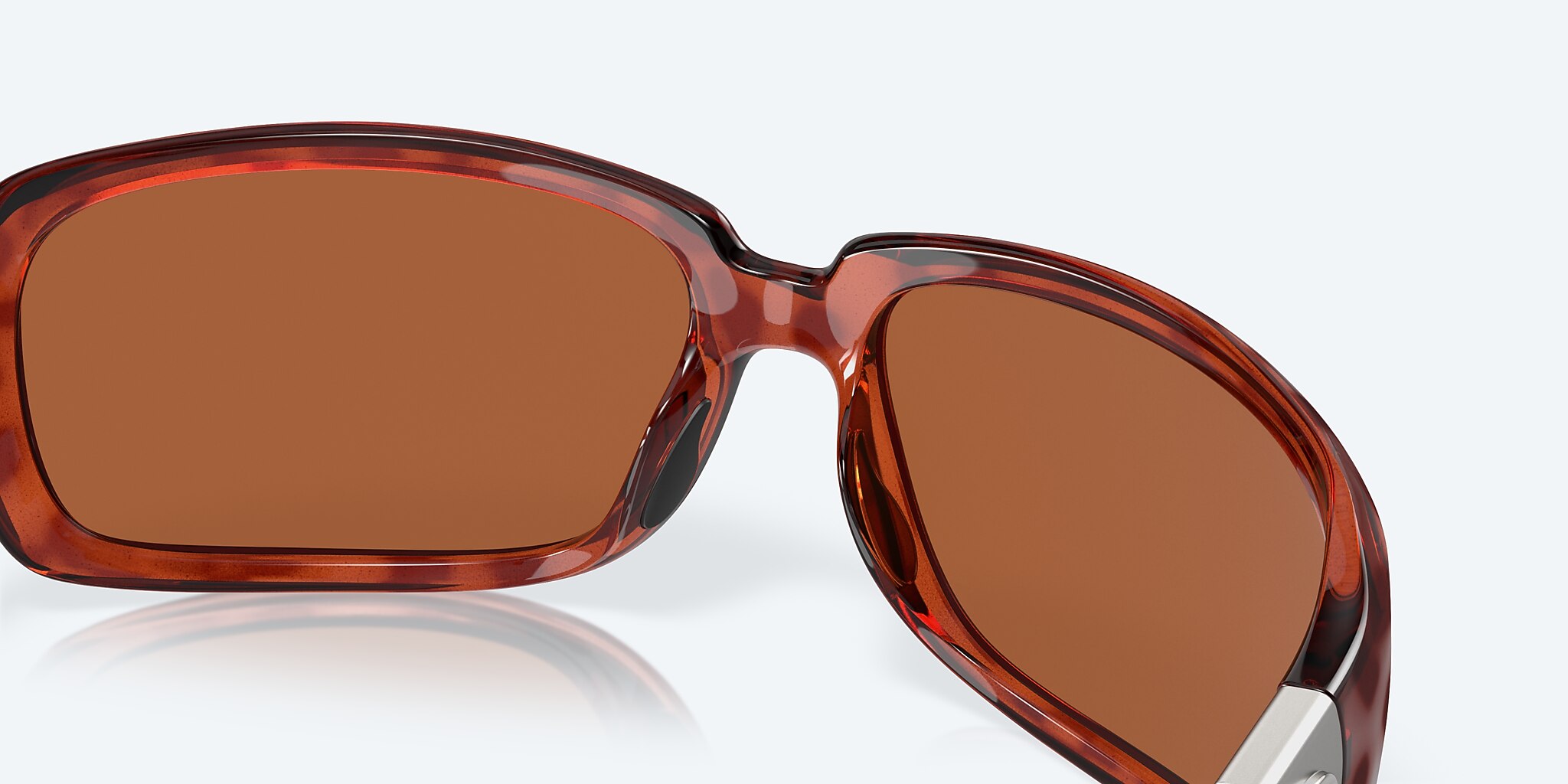 Lunettes de soleil Costa Isabela M (64-16) avec Effet miroir Vert verre et Écaille de tortue monture Image 7 de 7