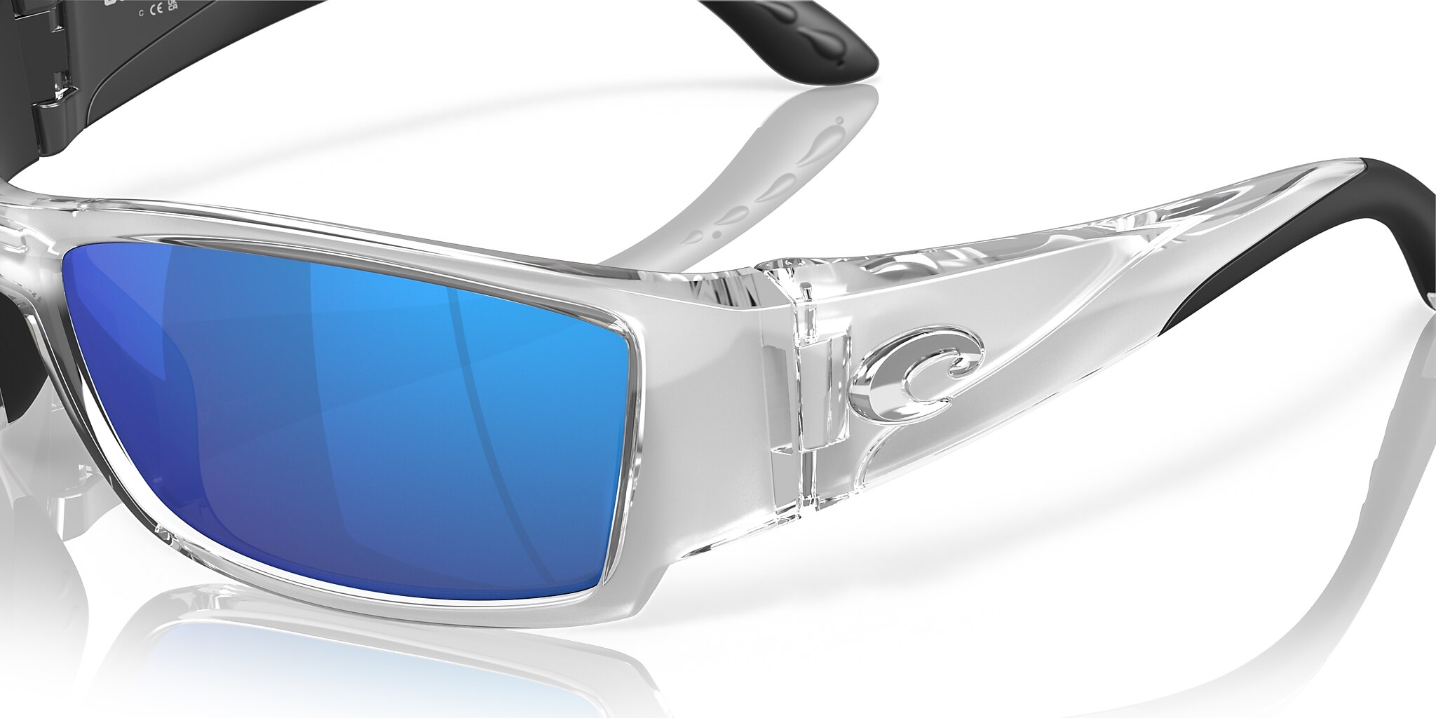Costa Corbina L (61-18) with Blue Mirror lenses and Silver frame