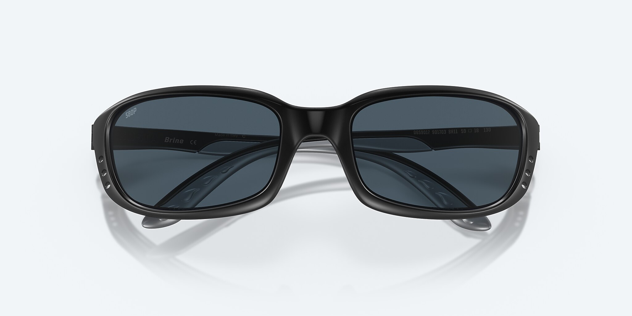 Sunglasses Costa Brine S (59-18) with Gray lens and Matte Black frame Image 5 of 7