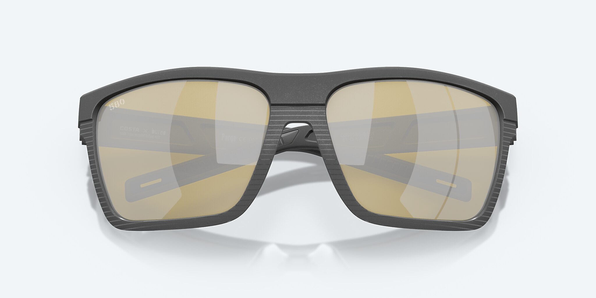 Sunglasses Costa Pargo L (61-17) with Sunrise Silver Mirror lens and Dark Gray frame Image 5 of 7