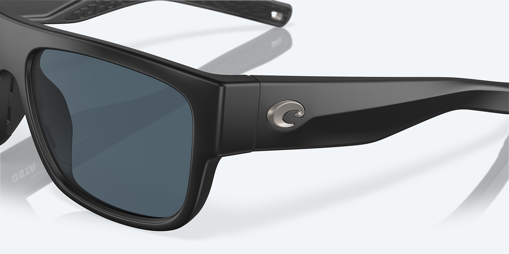 Lunettes de soleil Costa Sampan XL (58-17) avec Gris verre et Noir mat monture Image 6 de 7