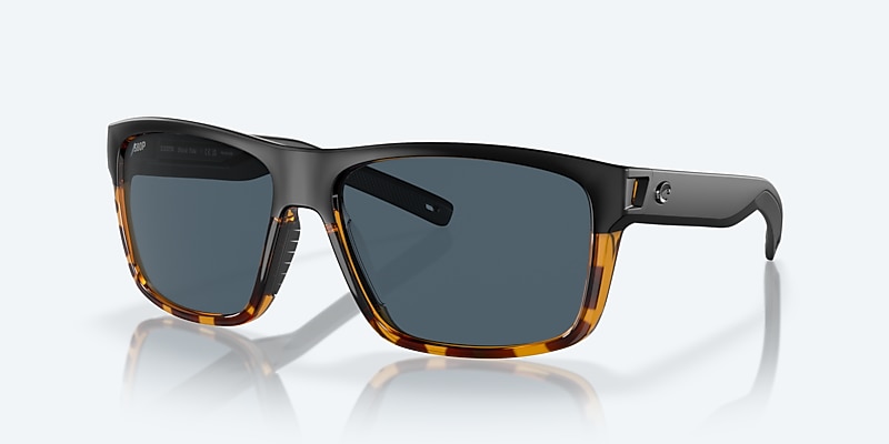 Sunglasses Costa Slack Tide XL (60-15) with Gray lens and Black/Shiny Tortoise frame Image 1 of 7