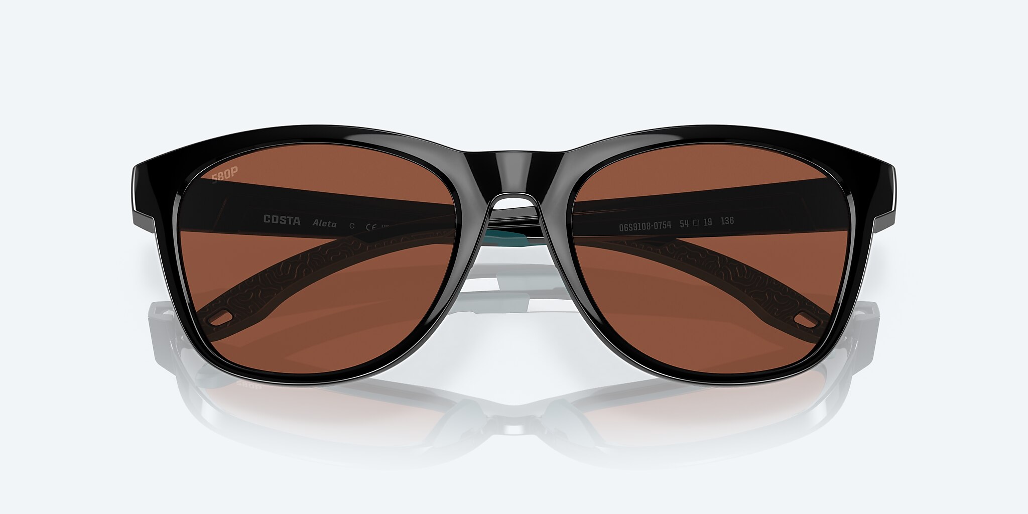 Sunglasses Costa Aleta L (54-19) with Copper lens and Black frame Image 5 of 7