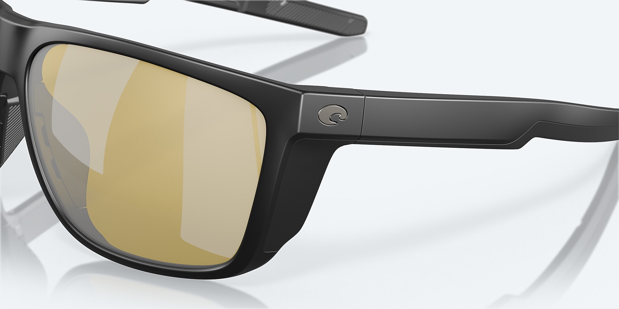 Sunglasses Costa Ferg XL XXL (62-16) with Sunrise Silver Mirror lens and Matte Black frame Image 6 of 8