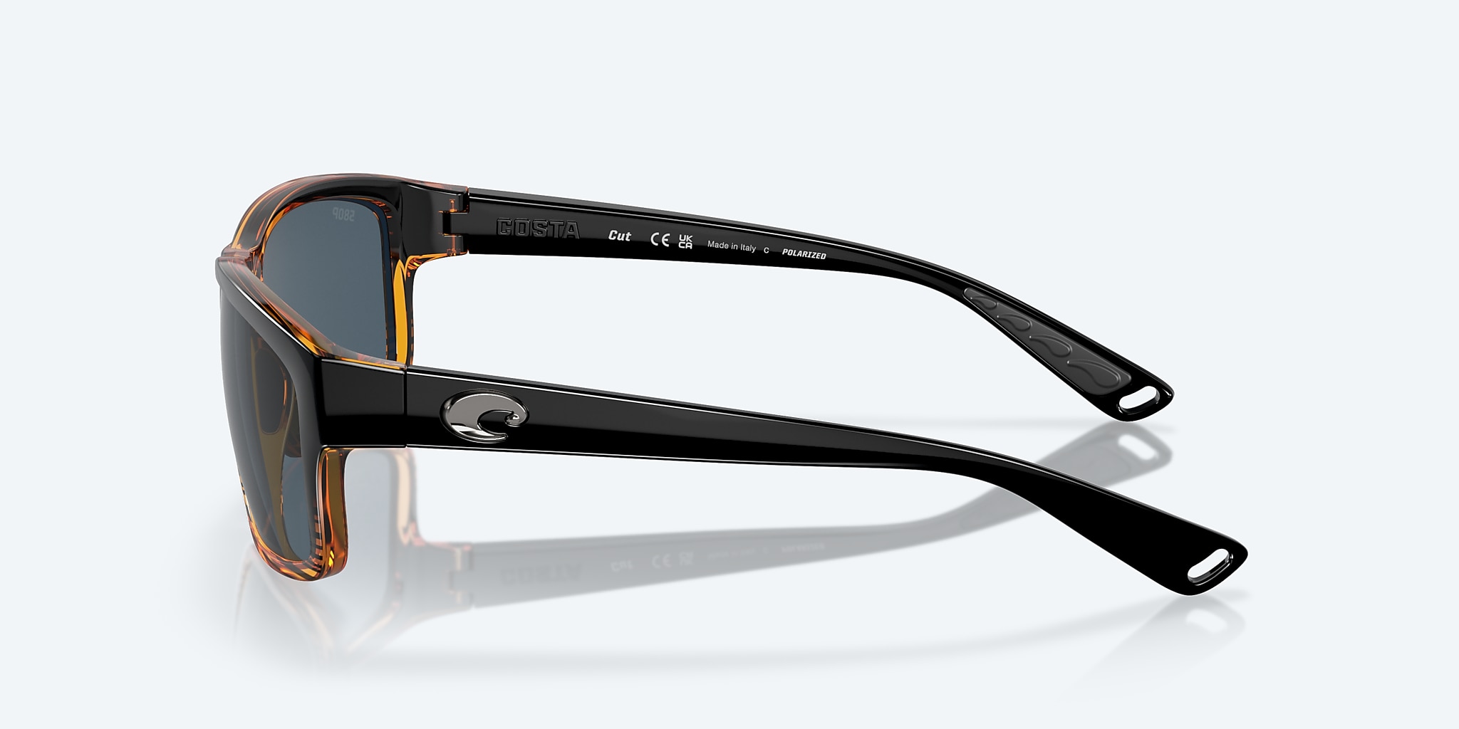 Sunglasses Costa Cut L (60-10) with Gray lens and Coconut Fade frame Image 3 of 7