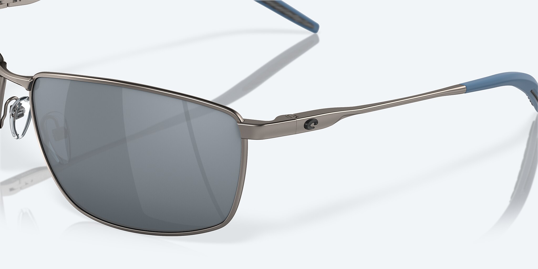 Sunglasses Costa Turret L (63-15) with Gray Silver Mirror lens and Matte Dark Gunmetal frame Image 6 of 7