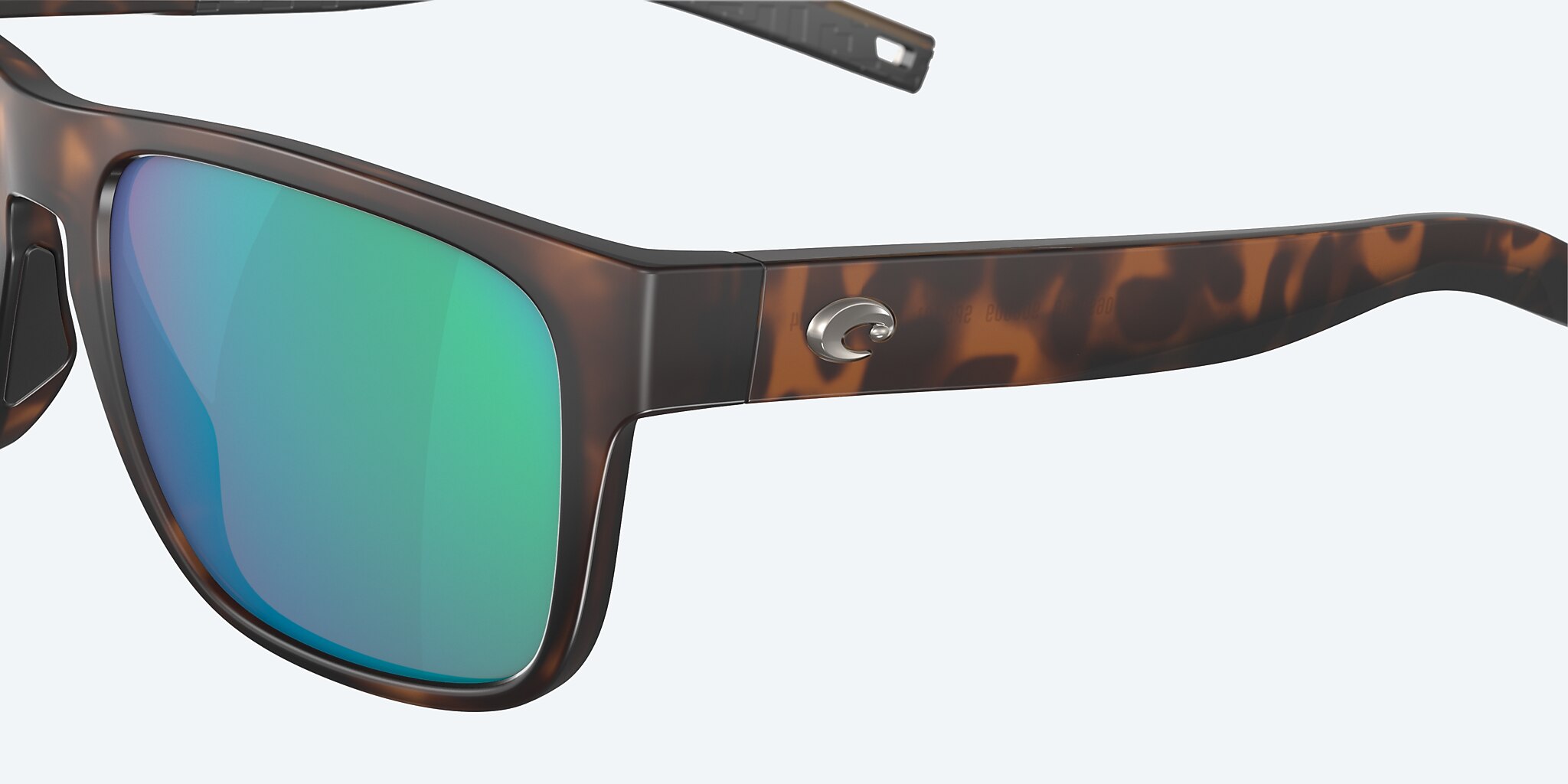 Sunglasses Costa Spearo XXL (56-17) with Green Mirror lens and Matte Tortoise frame Image 6 of 7