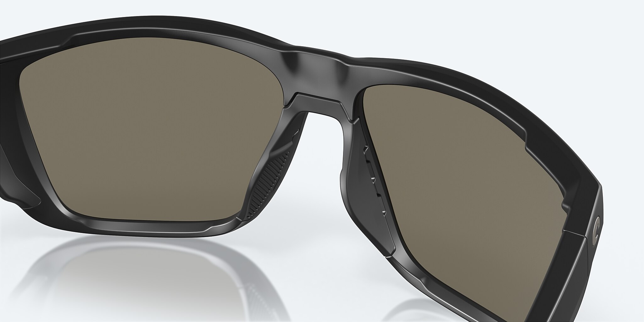 Sunglasses Costa Ferg XL XXL (62-16) with Blue Mirror lens and Matte Black frame Image 8 of 10