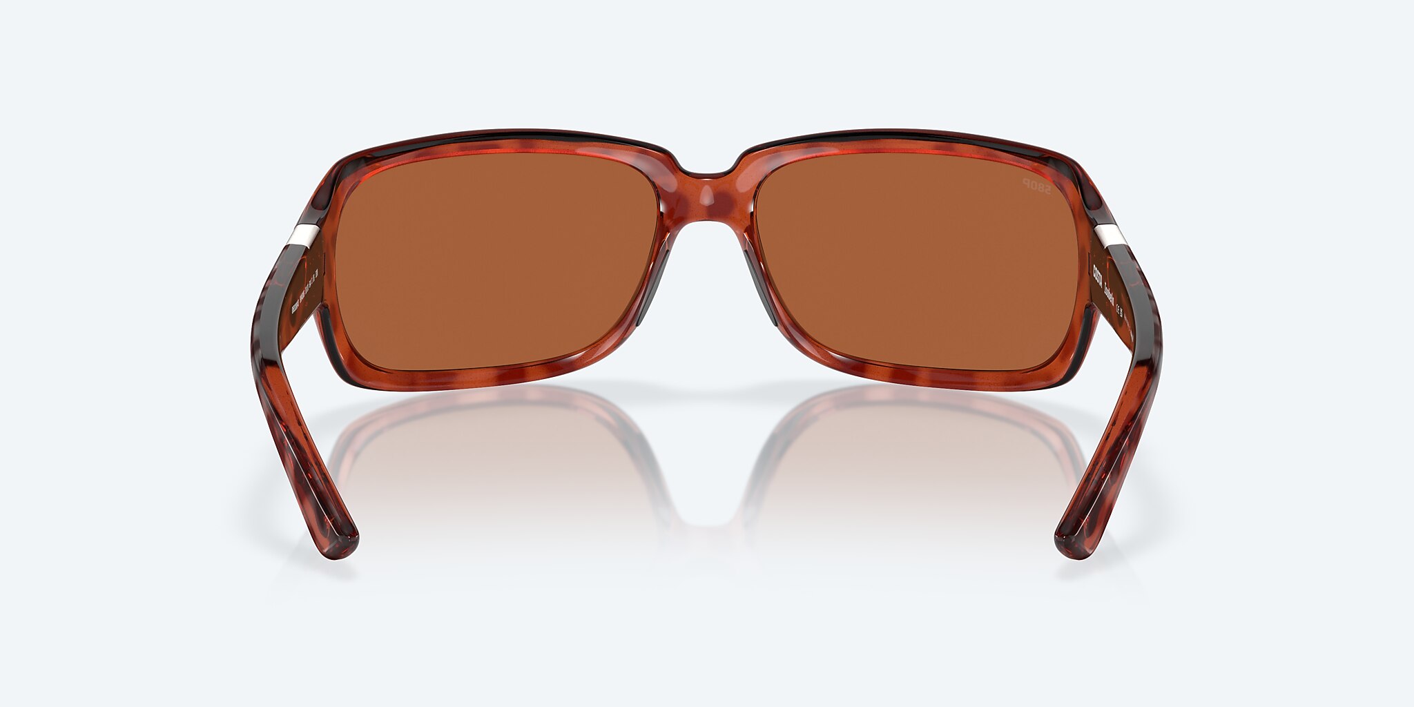 Lunettes de soleil Costa Isabela M (64-16) avec Effet miroir Vert verre et Écaille de tortue monture Image 4 de 7