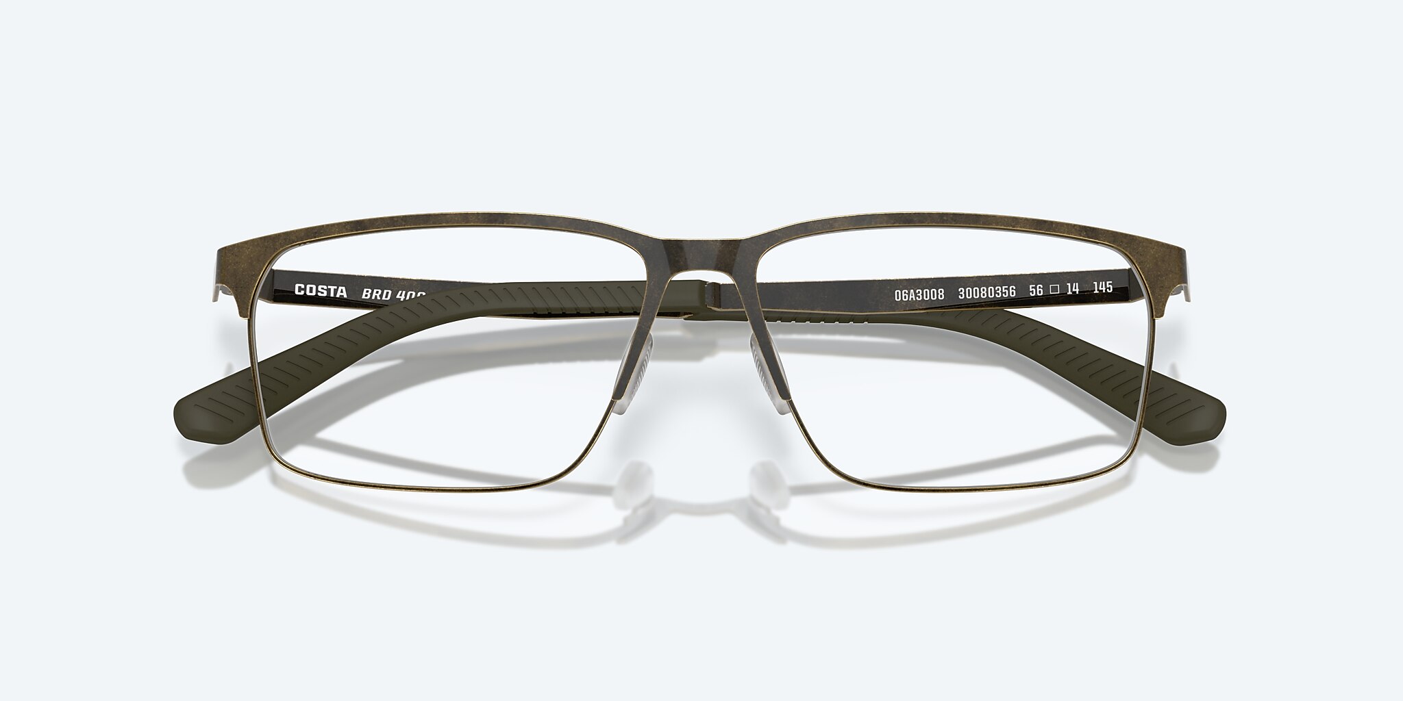 Eyeglasses Costa Bimini Road 400 M (56-14) with Demo Lens lens and Weathered Brass frame Image 5 of 7