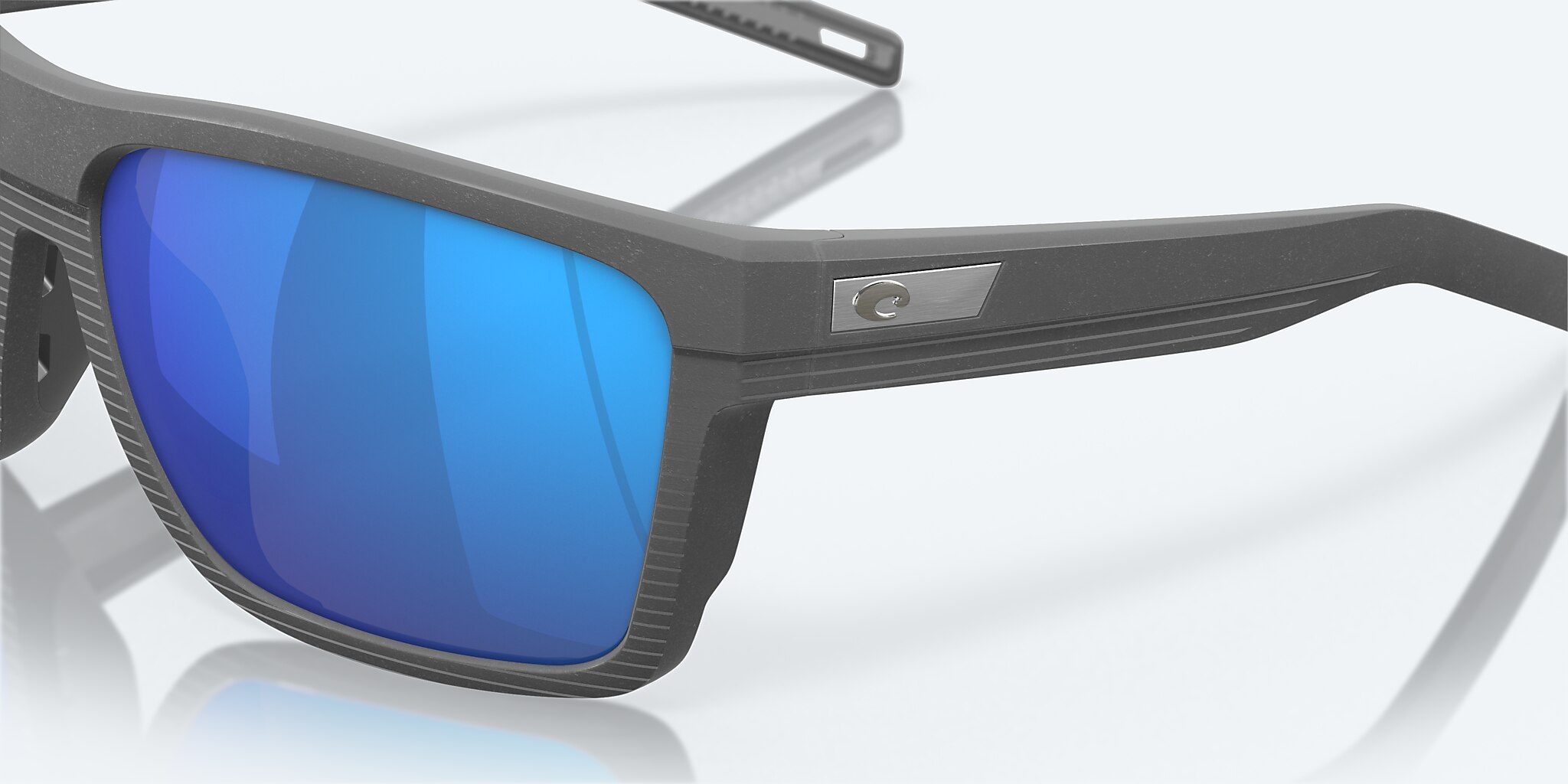 Sunglasses Costa Pargo L (61-17) with Blue Mirror lens and Dark Gray frame Image 6 of 7