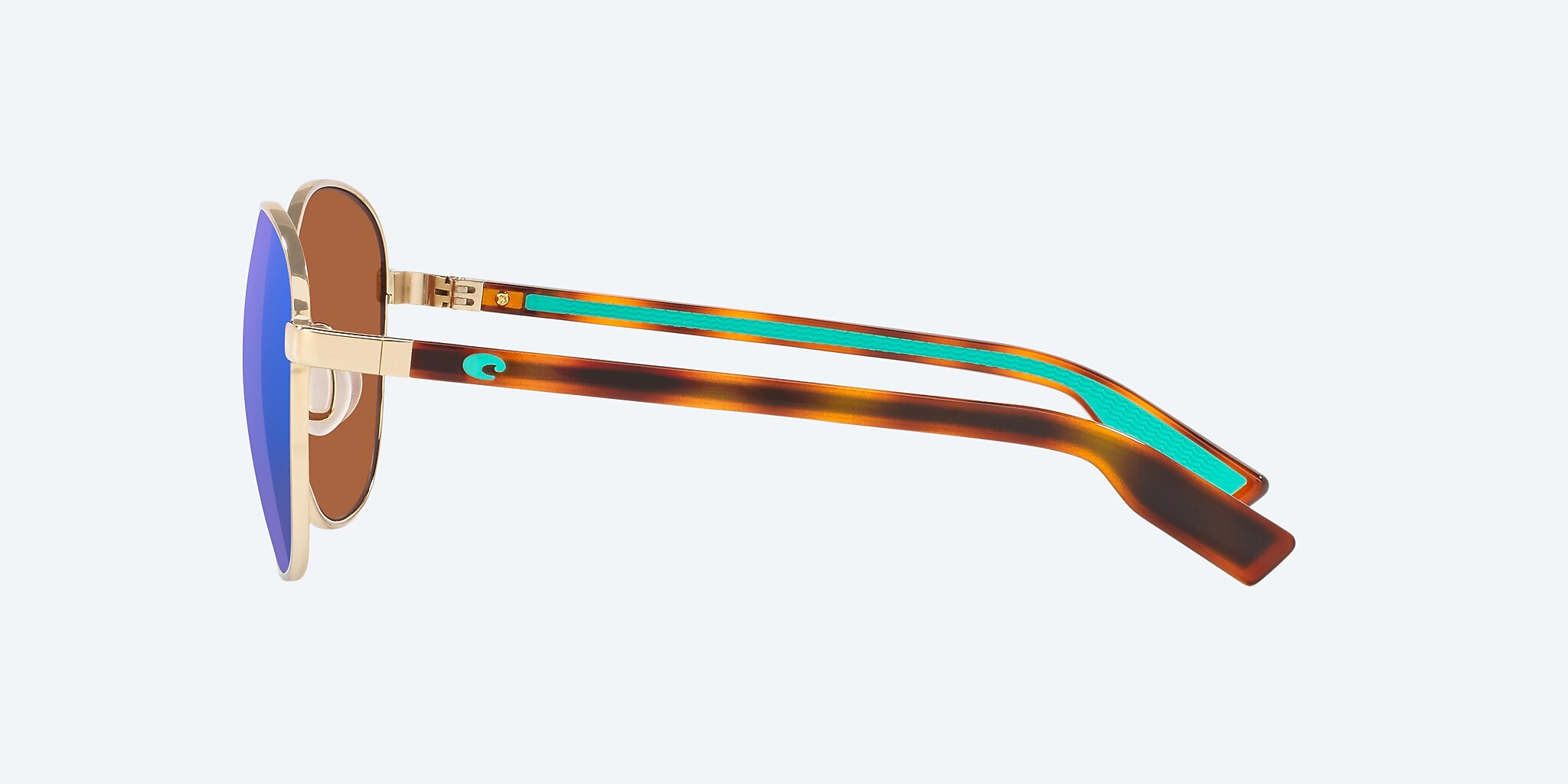 Lunettes de soleil Costa Egret L (55-18) avec Effet miroir Vert verre et Or brillant monture Image 3 de 4