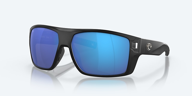 Sunglasses Costa Diego XL (62-14) with Blue Mirror lens and Matte Black frame Image 1 of 8