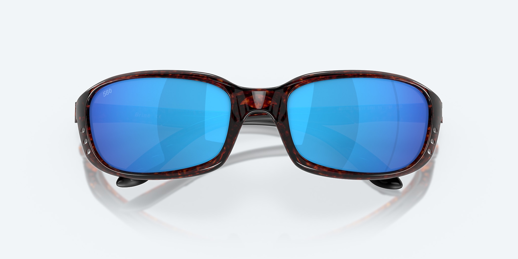 Sunglasses Costa Brine S (59-18) with Blue Mirror lens and Tortoise frame Image 5 of 7