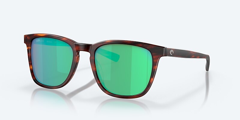 Sunglasses Costa Sullivan M (53-19) with Green Mirror lens and Matte Tortoise frame Image 1 of 9
