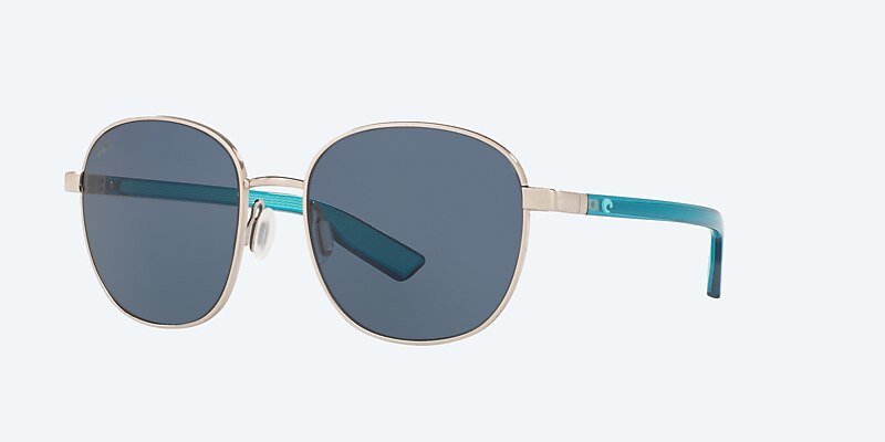 Sunglasses Costa Egret L (55-18) with Gray lens and Brushed Silver frame Image 1 of 4
