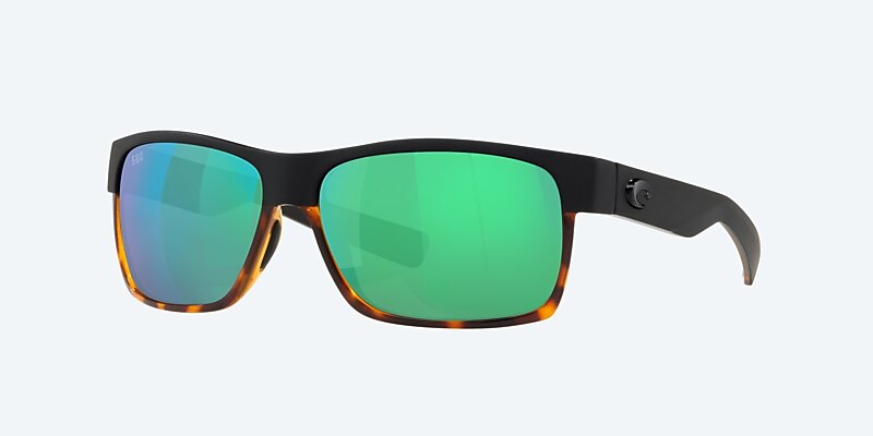 Sunglasses Costa Half Moon M (60-14) with Green Mirror lens and Black/Shiny Tortoise frame Image 1 of 4