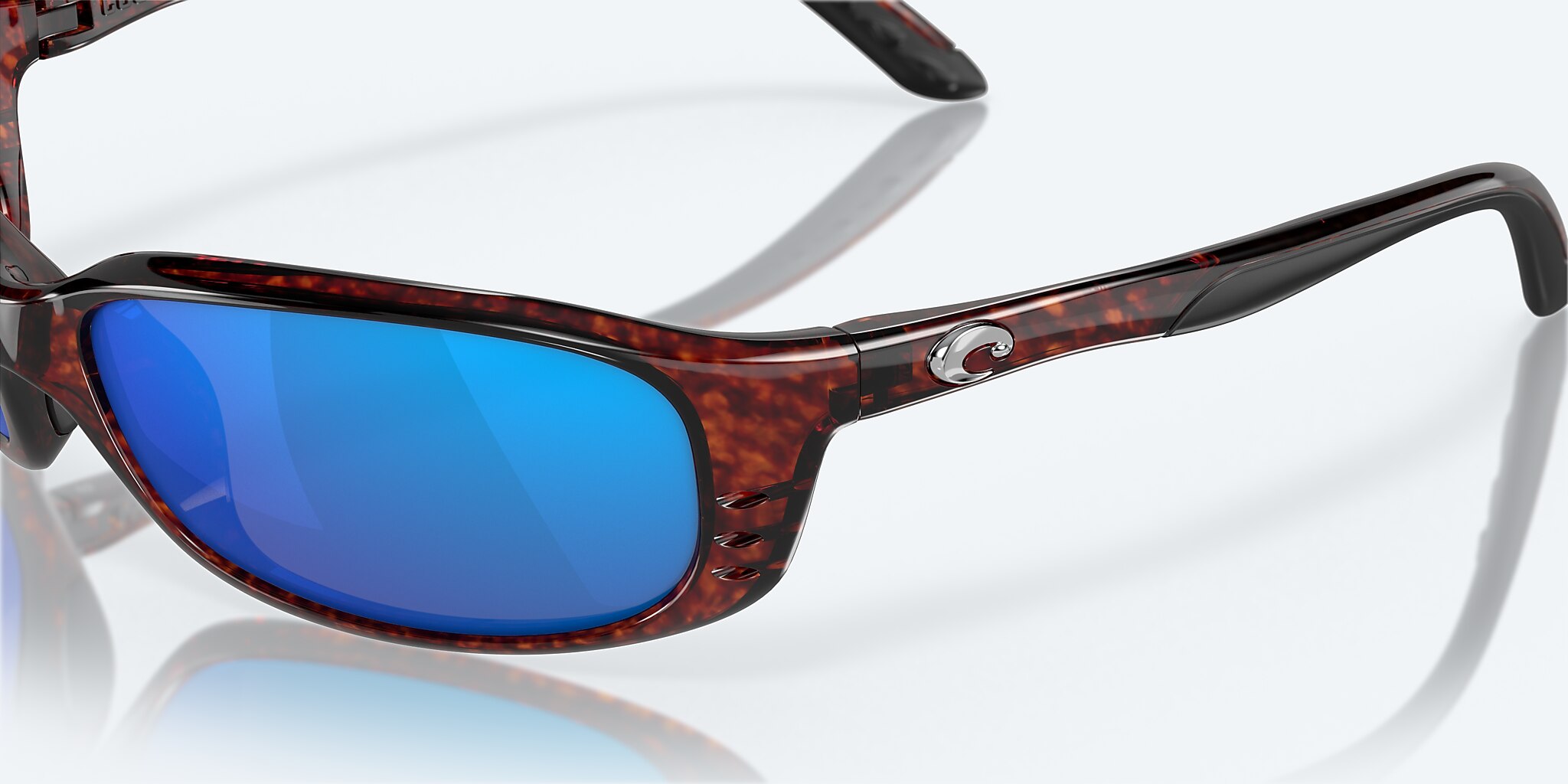 Sunglasses Costa Brine S (59-18) with Blue Mirror lens and Tortoise frame Image 6 of 7