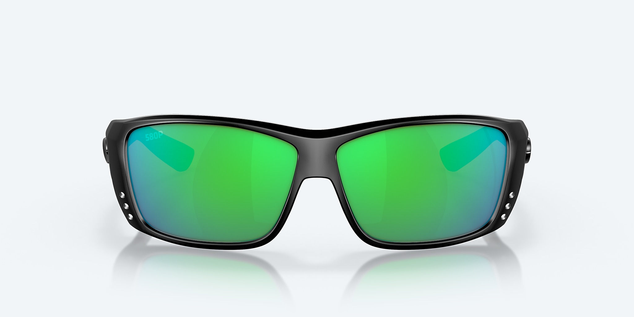 Sunglasses Costa Cat Cay M (61-10) with Green Mirror lens and Blackout frame Image 2 of 7