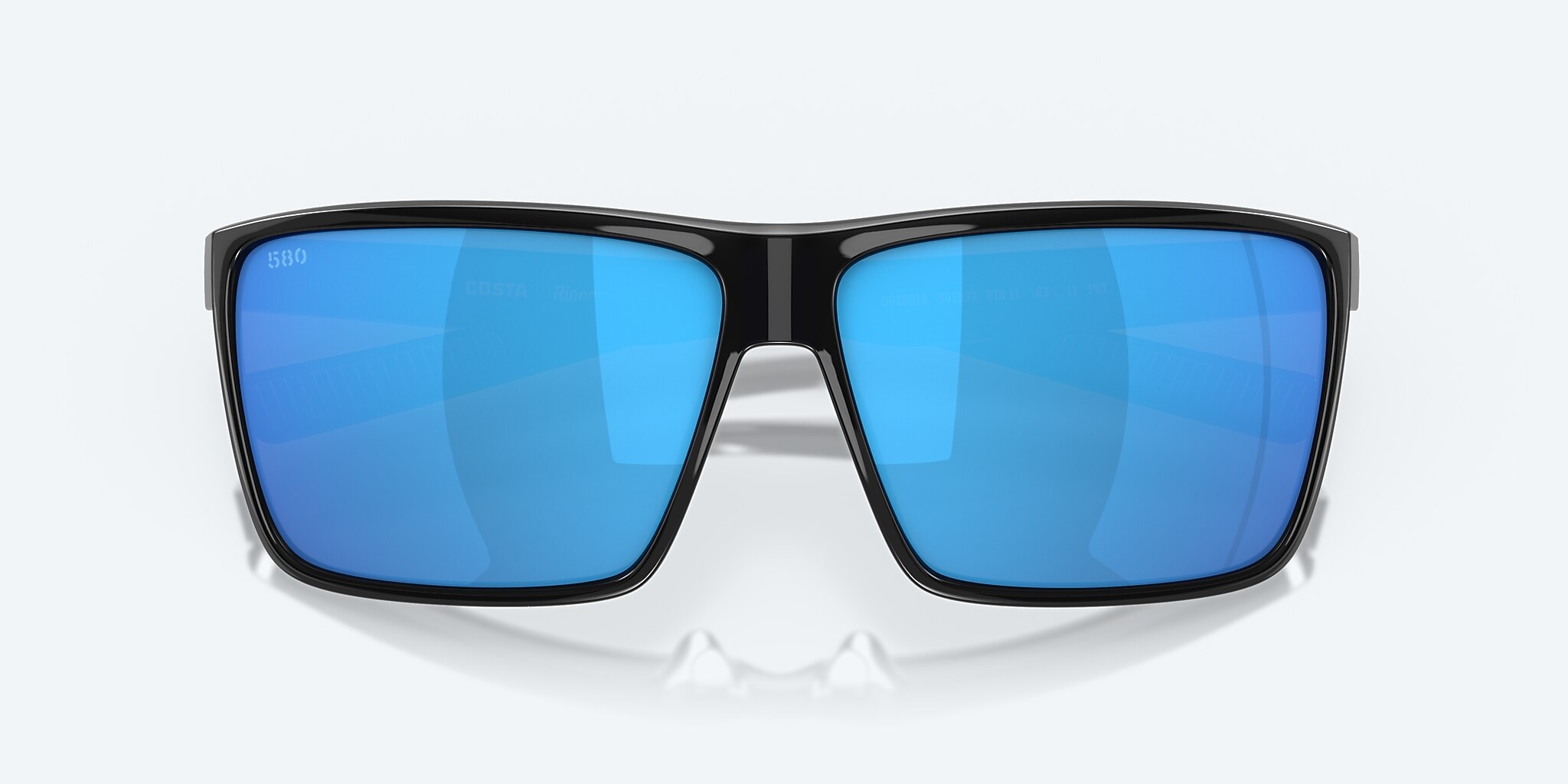 Sunglasses Costa Rincon L (63-11) with Blue Mirror lens and Shiny Black frame Image 5 of 7