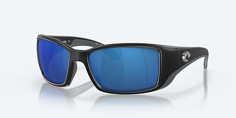 Lunettes de soleil Costa Blackfin L (62-17) avec Effet miroir Bleu verre et Noir mat monture Image 1 de 7