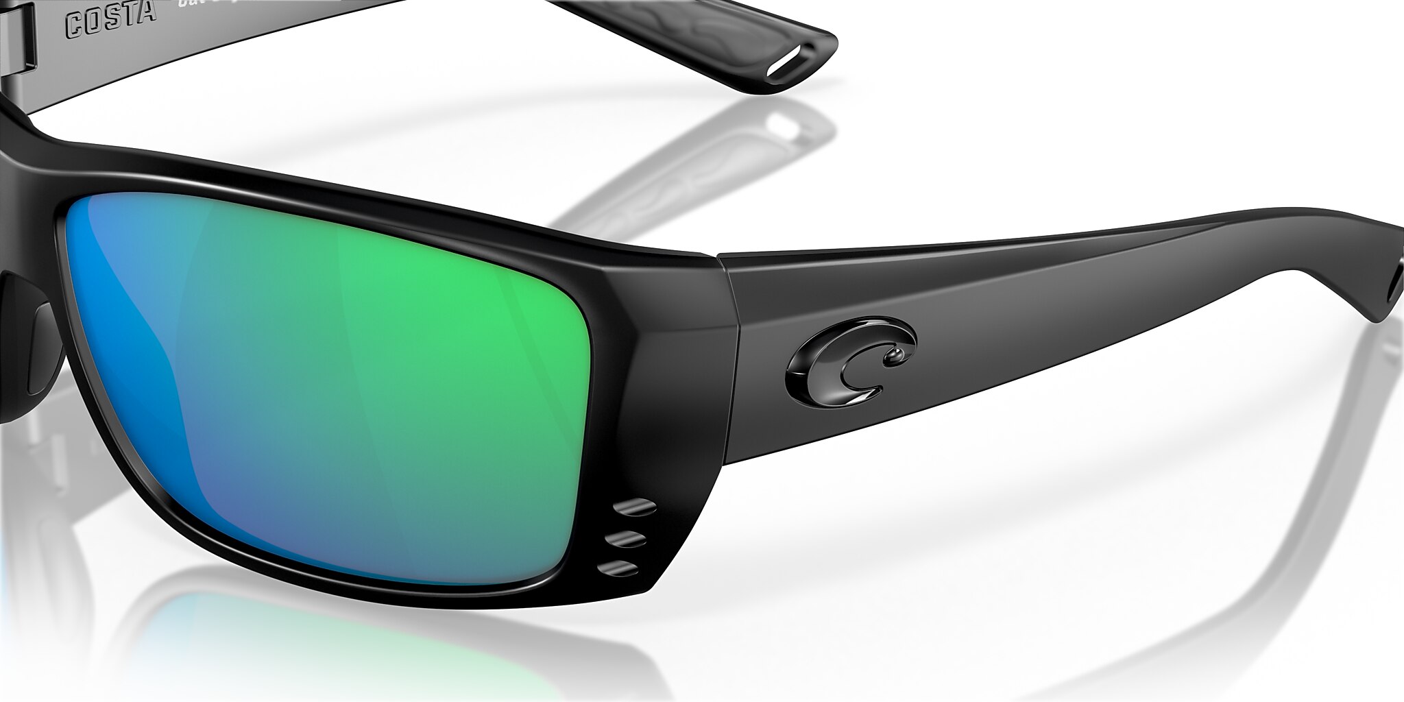 Costa Cat Cay M (61-10) with Green Mirror lenses and Blackout