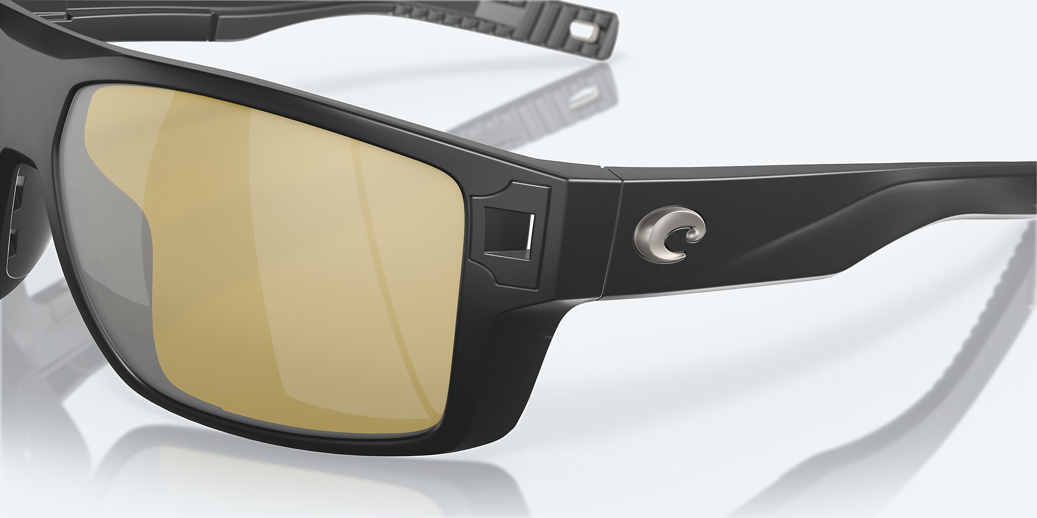 Sunglasses Costa Diego XL (62-14) with Sunrise Silver Mirror lens and Matte Black frame Image 7 of 8