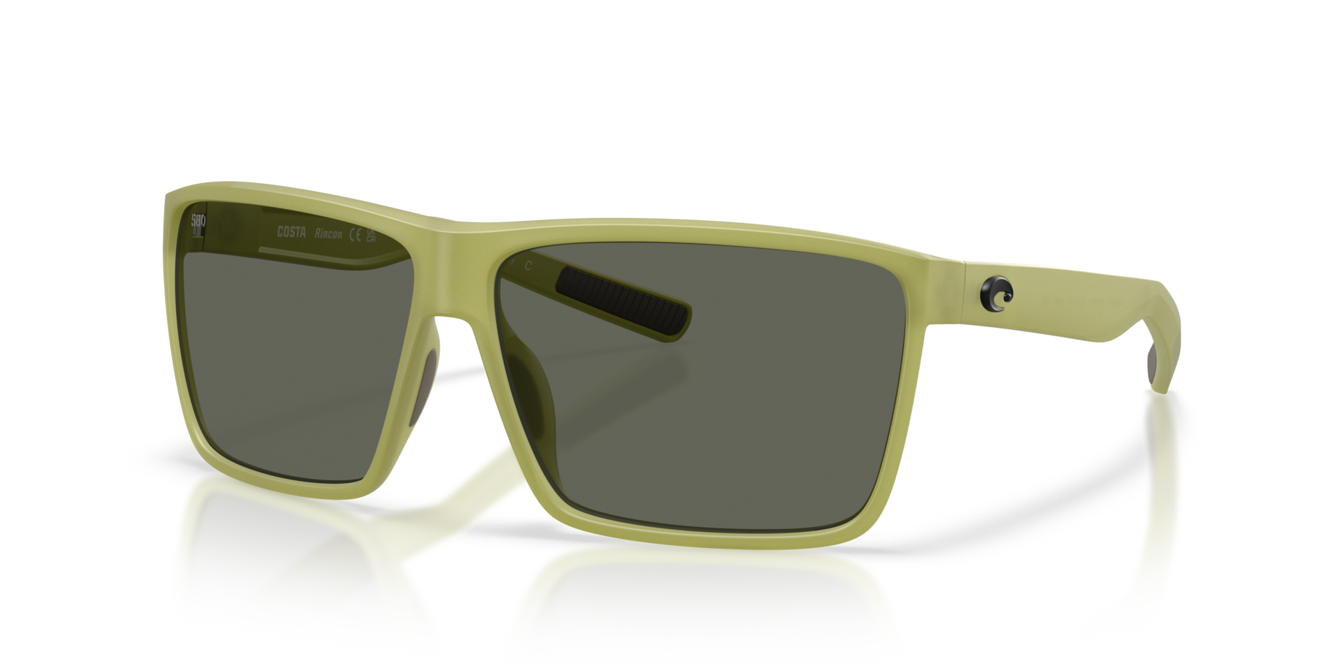 Costa Del Mar Hybrid Rincon MT Men's Matte Translucent Sitka Frame Gray 580G Polarized Lens Sunglasses 06S9018-90184363