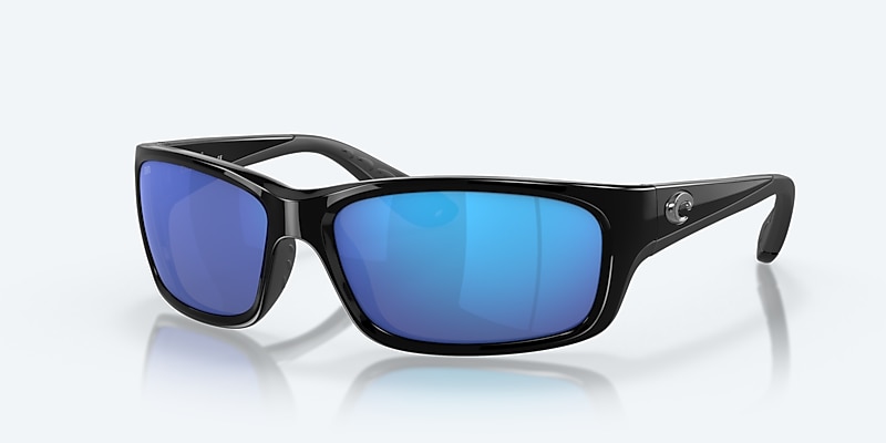 Sunglasses Costa Jose L (62-16) with Blue Mirror lens and Shiny Black frame Image 1 of 8