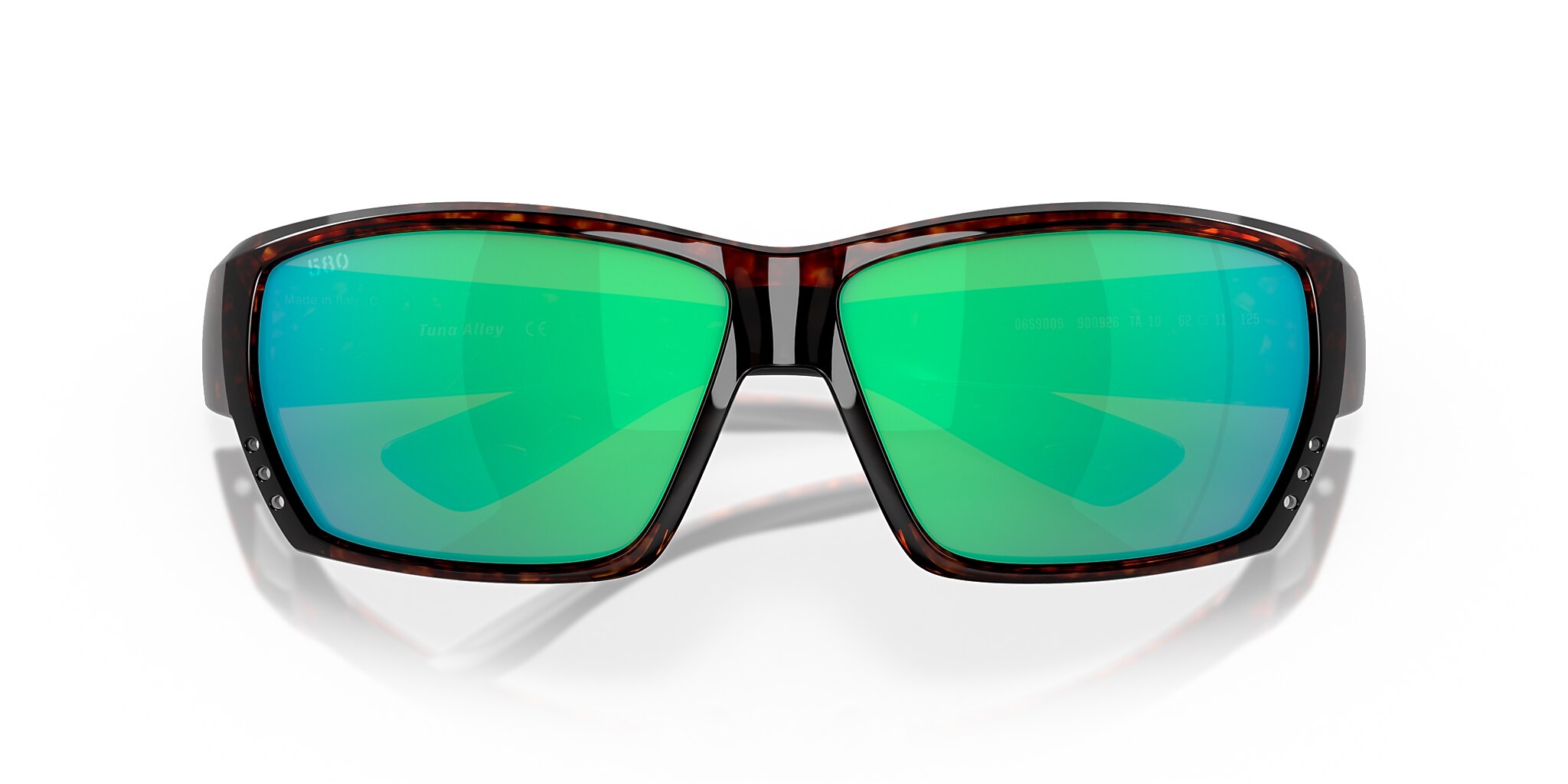 Costa Tuna Alley XL (62-11) with Green Mirror lenses and Tortoise
