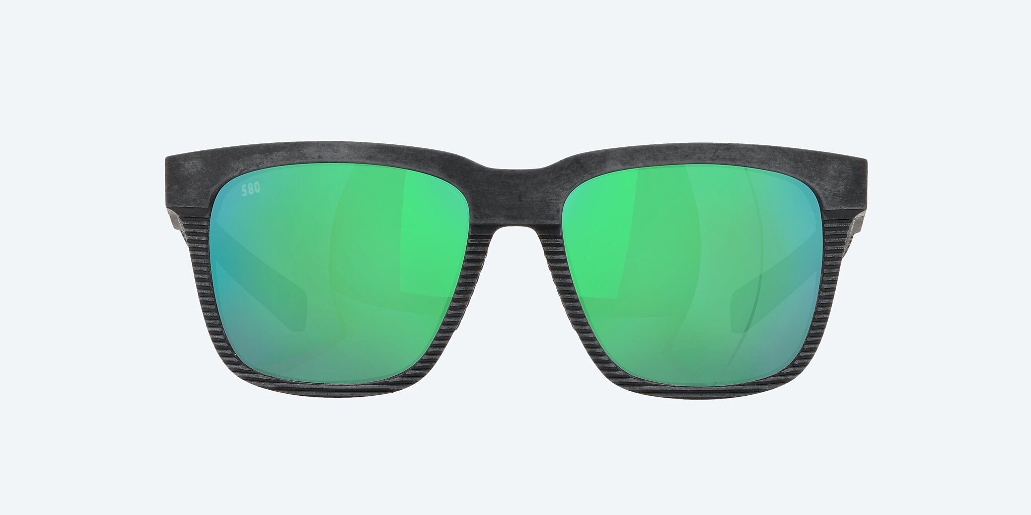 Lunettes de soleil Costa Pescador L (55-17) avec Effet miroir Vert verre et Filet gris avec caoutchouc gris monture Image 2 de 4