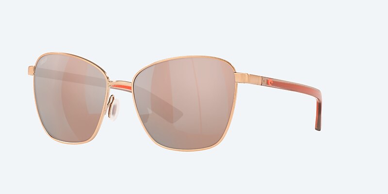 Sunglasses Costa Paloma XL (58-16) with Copper Silver Mirror lens and Brushed Rose Gold frame Image 1 of 4
