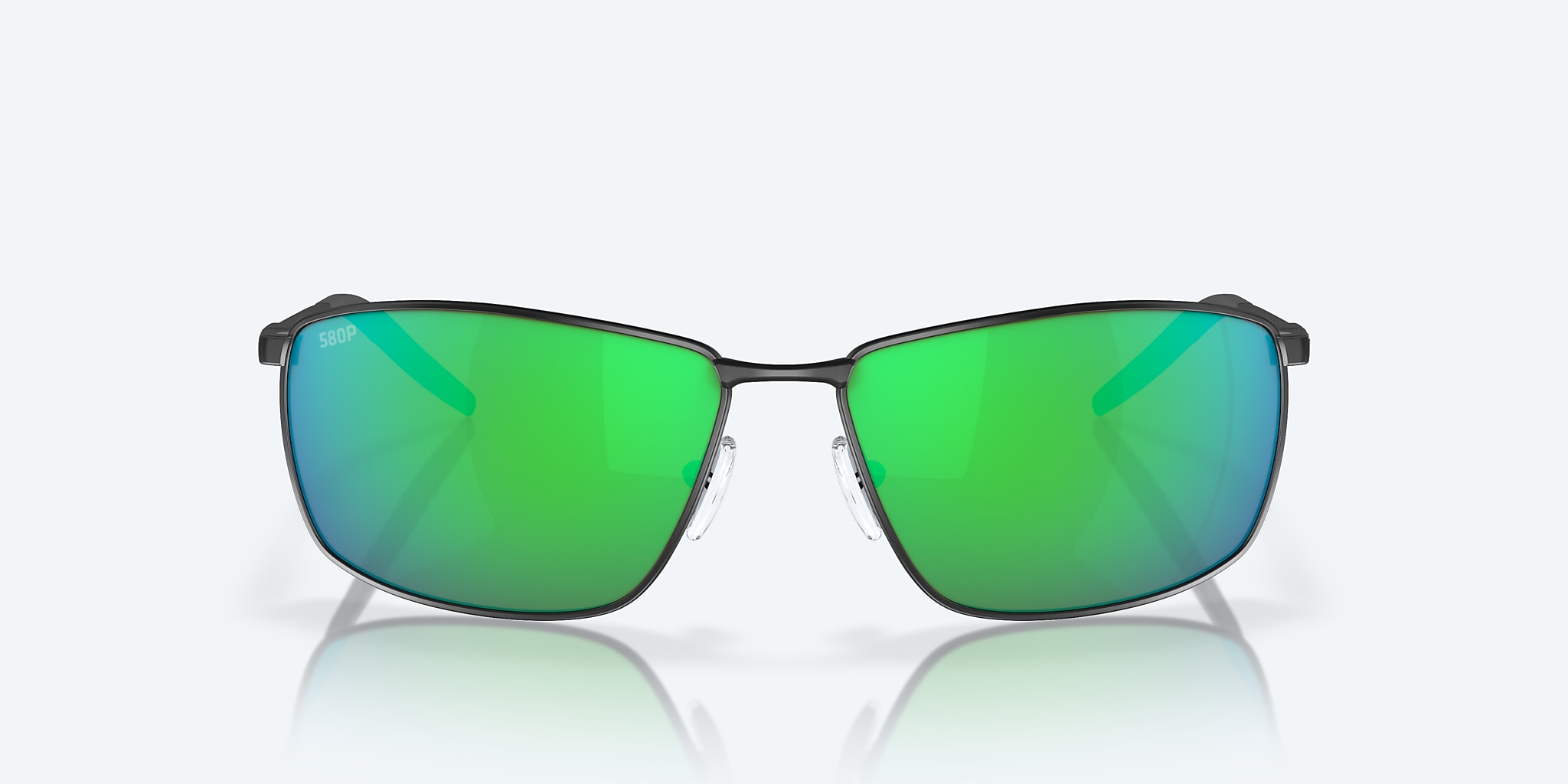 Sunglasses Costa Turret L (63-15) with Green Mirror lens and Matte Black frame Image 2 of 7