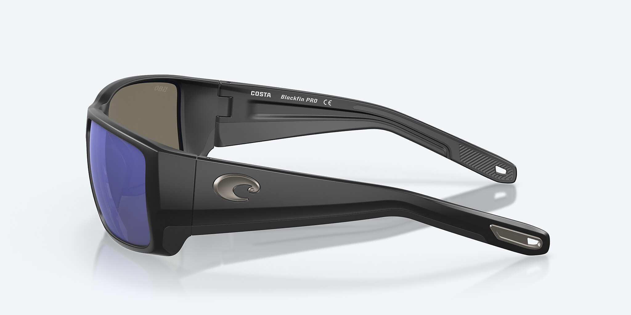 Sunglasses Costa Blackfin PRO L (60-16) with Blue Mirror lens and Matte Black frame Image 3 of 8